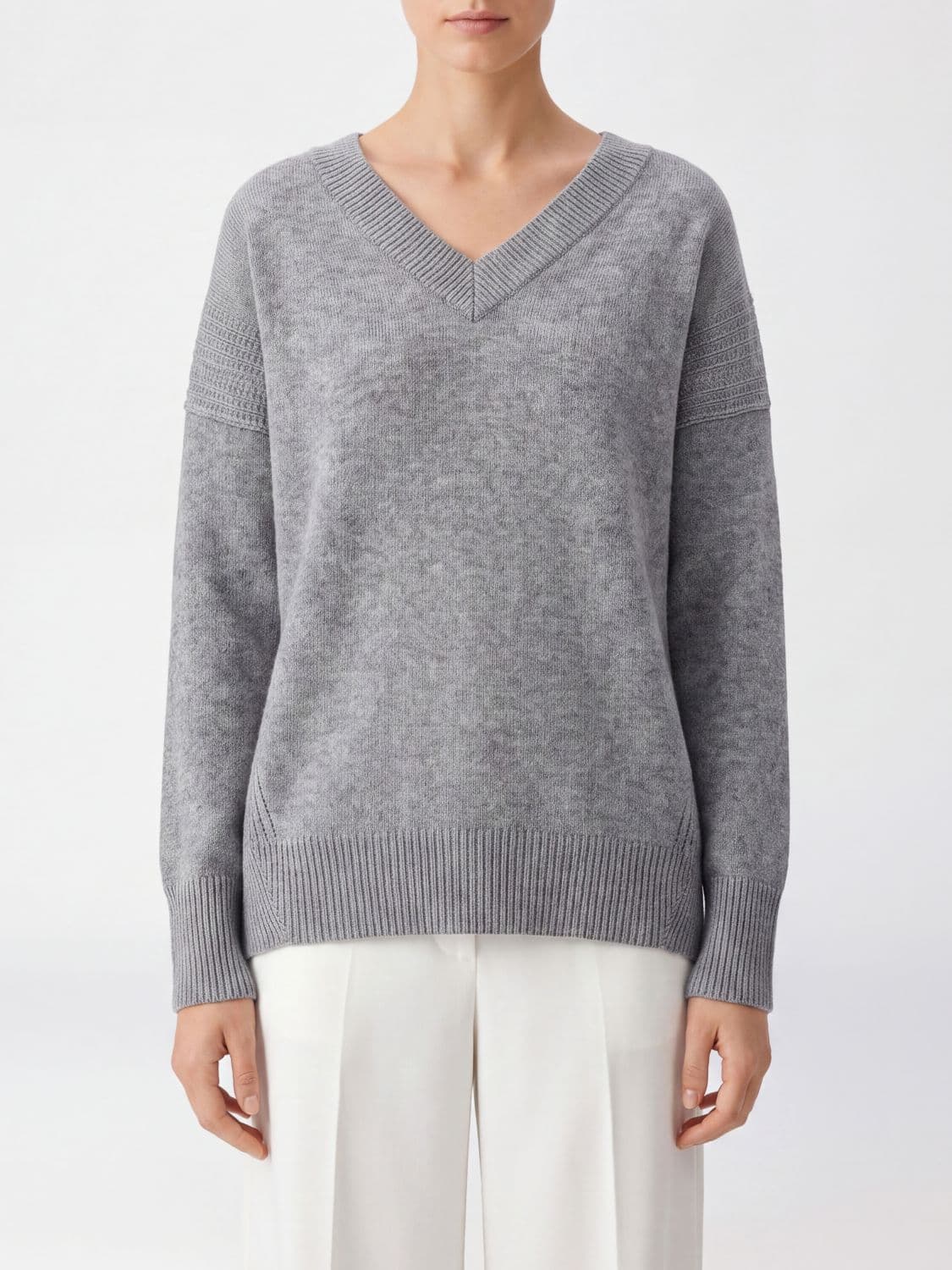 Ermanno Scervino Lace-Trimmed Knit Mini Dress in Cashmere and Silk
