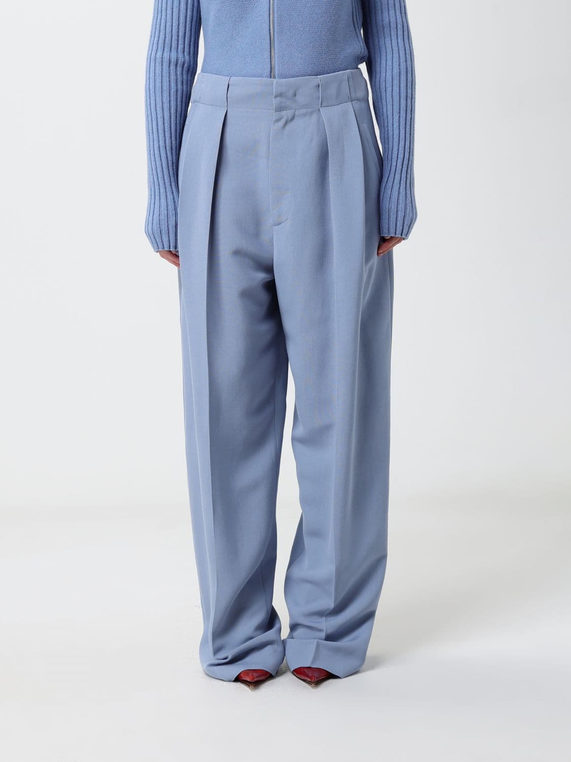 Victoria Victoria Beckham High-Waisted Wide-Leg Viscose Tailored Trousers