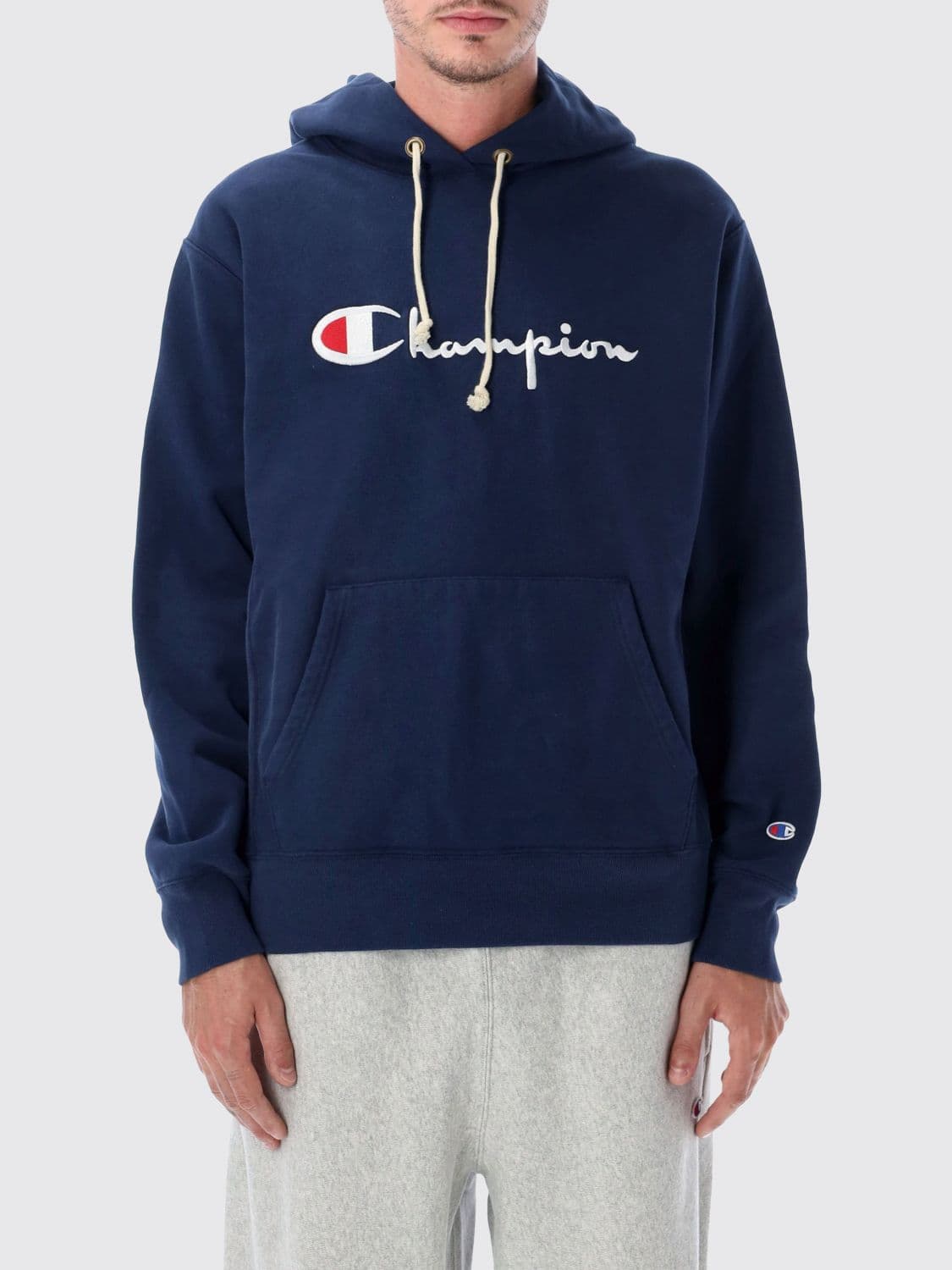 Champion Oversized Cotton Hoodie with Contrast Logo