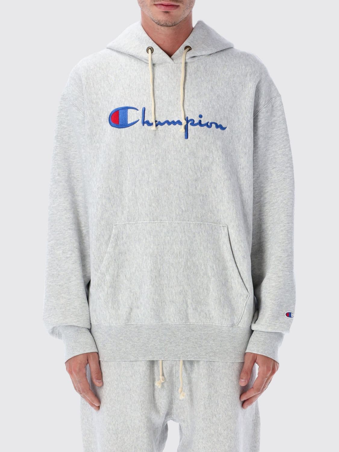 Champion Oversized Cotton Hoodie with Contrast Logo
