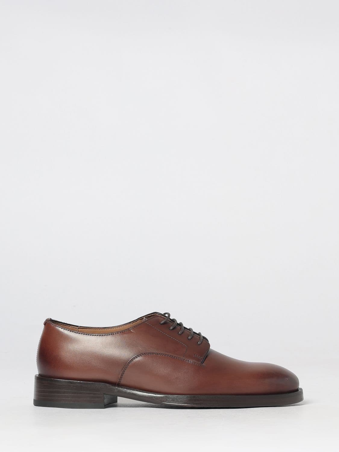 Paul Smith Smooth Calf Leather Derby Shoes with Round Toe