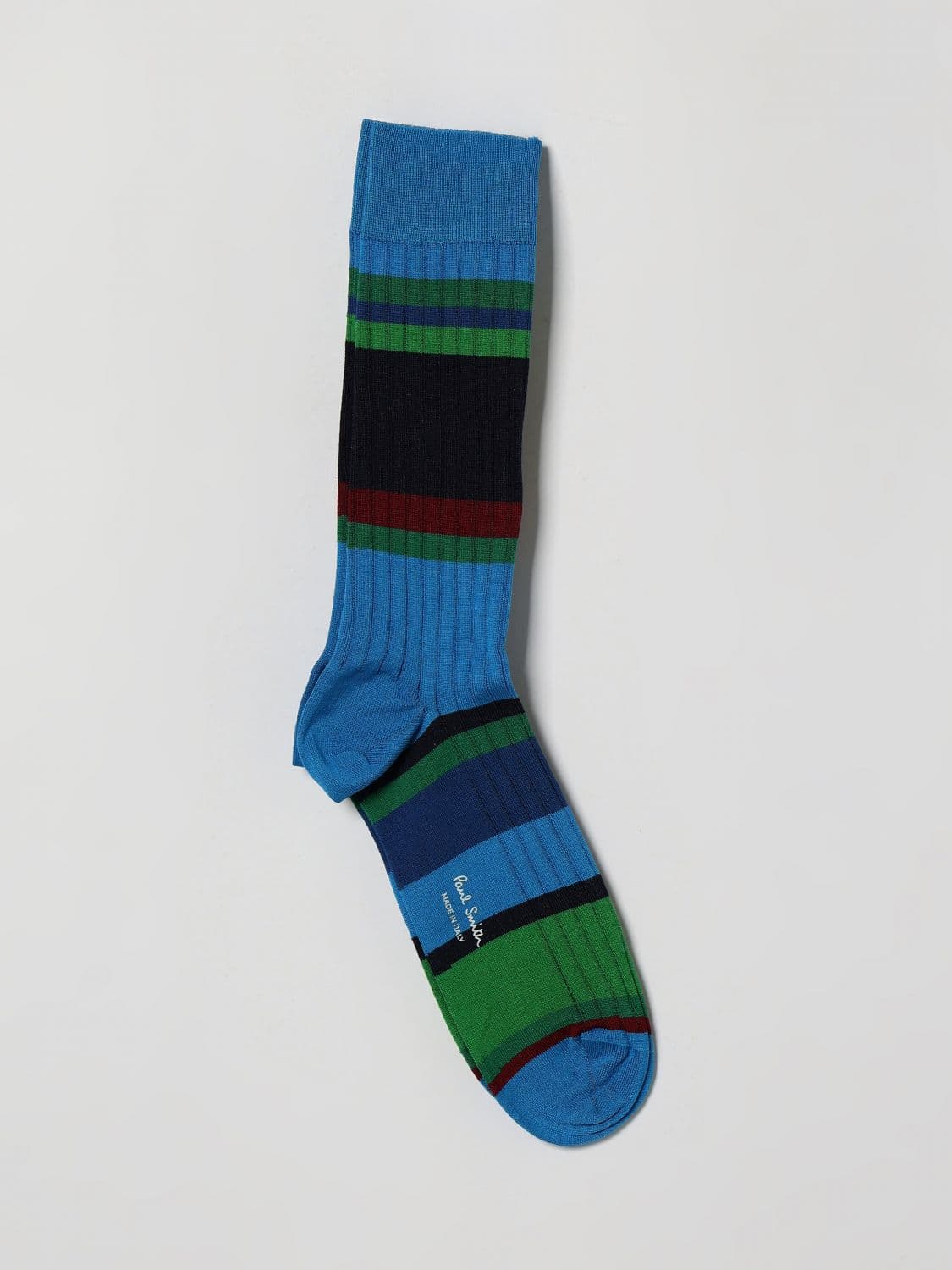 Paul Smith Multicolor Striped Organic Cotton Ribbed Socks