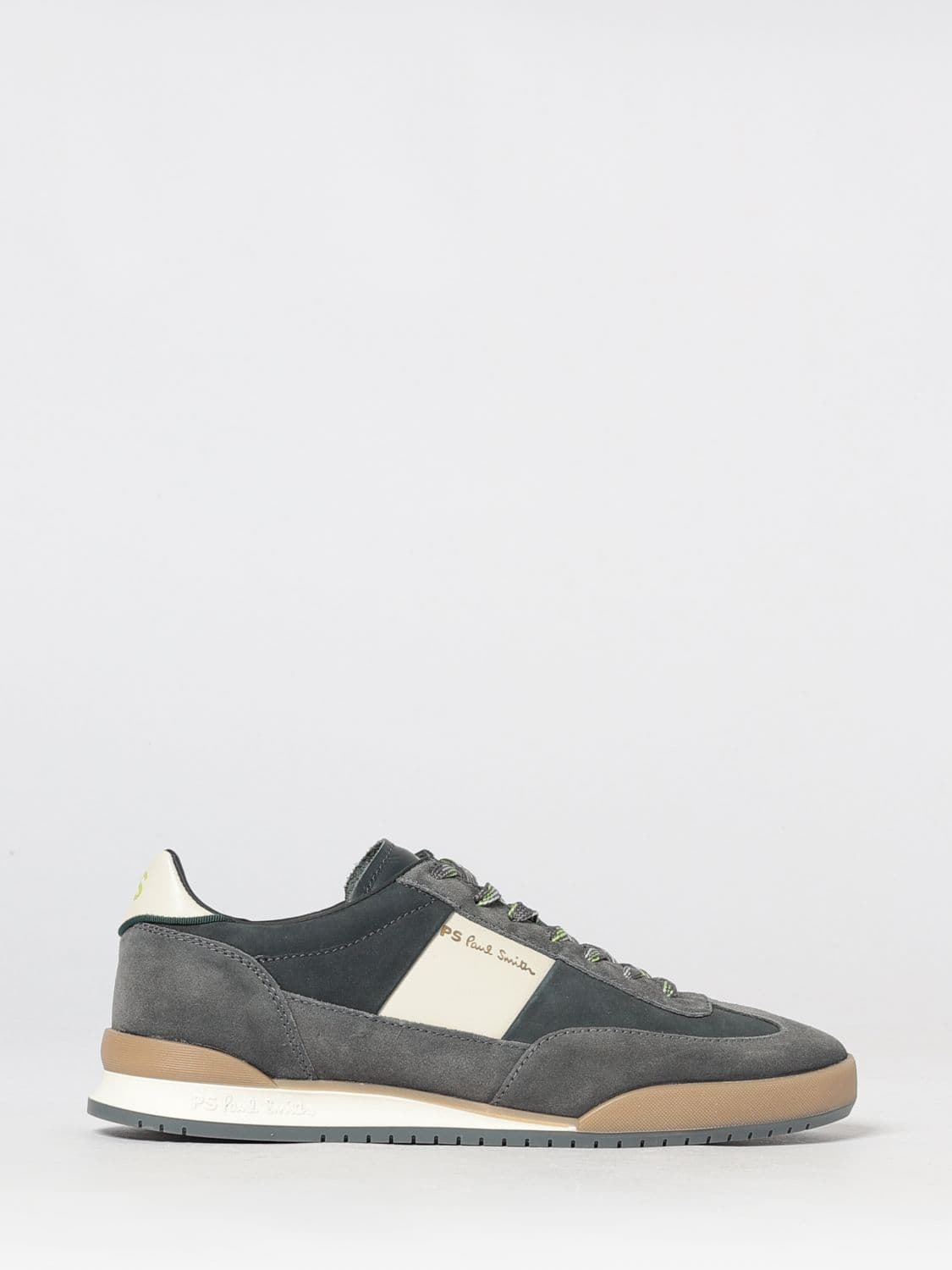 Ps Paul Smith Dover Bicolor Suede and Smooth Leather Sneakers with Logo