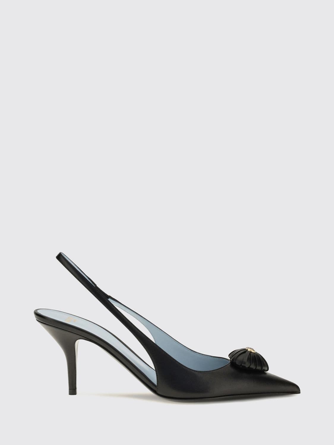 Valentino Garavani Coeur Royal Leather Slingback Court Shoes with VLogo Signature