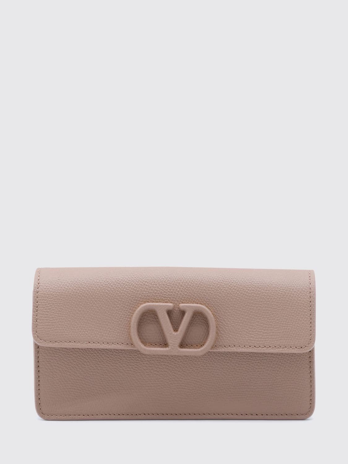 Valentino Garavani VLogo Signature Grained Calfskin Wallet on Chain · OS