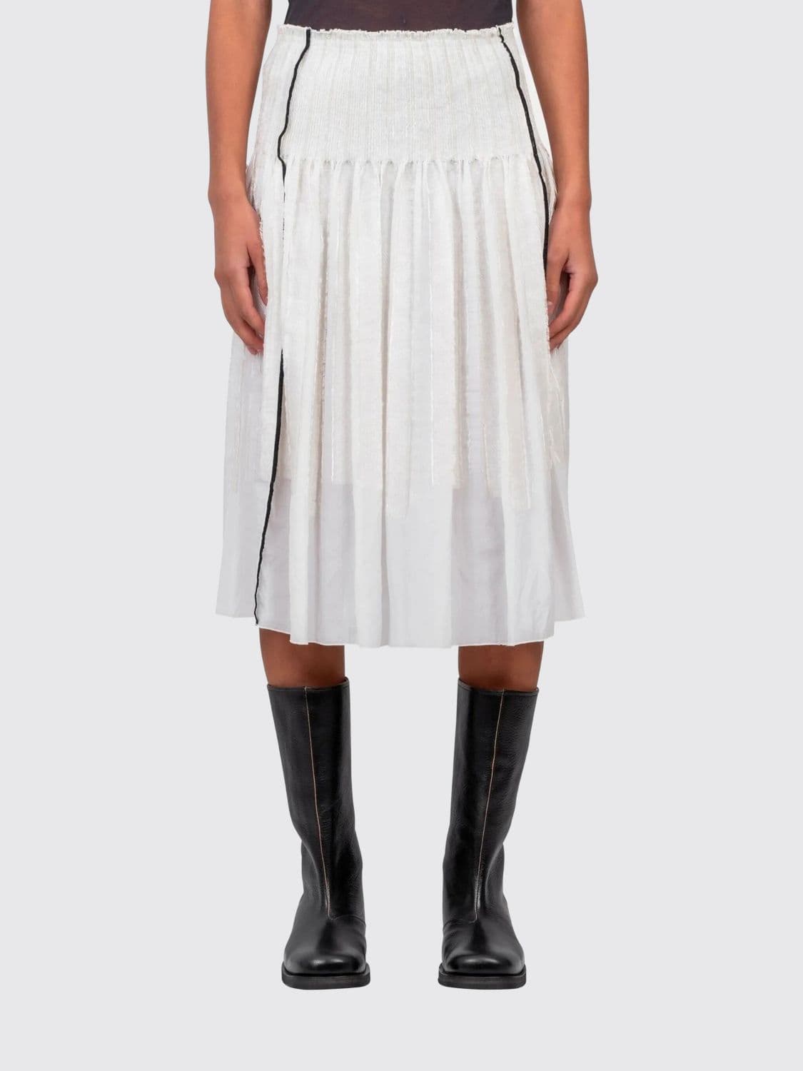 Paloma Wool High-Waisted Pleated Midi Skirt in Sustainable Viscose