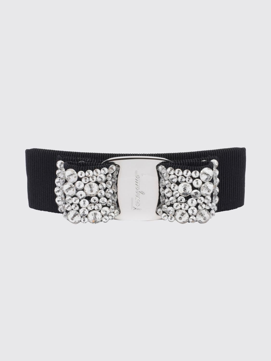 Ferragamo Crystal-Embroidered Cotton Fabric Hair Clip