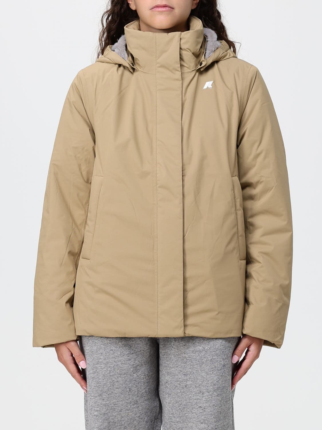K-Way Marlette Waterproof Short Jacket with Faux Fur Lining