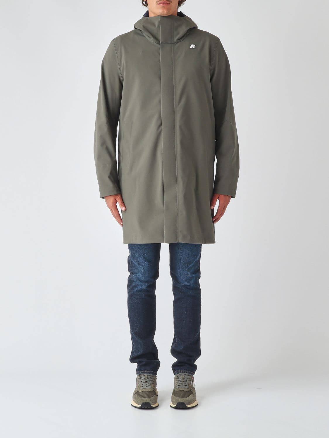 K-Way Thomas Bonded Waterproof Nylon Knee-Length Parka