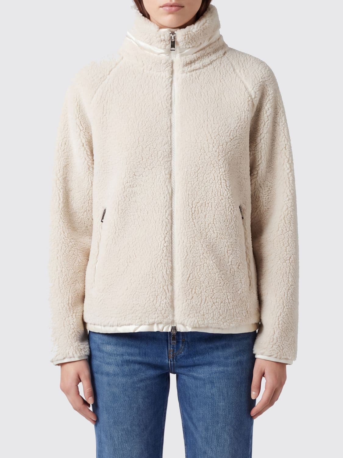 Herno Reversible Short Jacket in Nylon and Fleece with High Collar