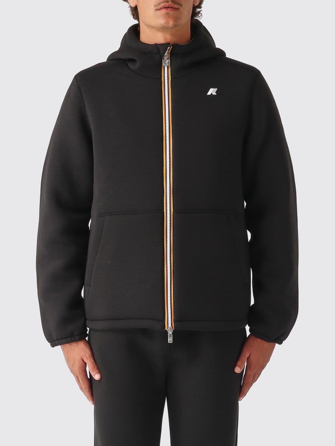 K-Way Reversible Hooded Windbreaker in Recycled Polyester