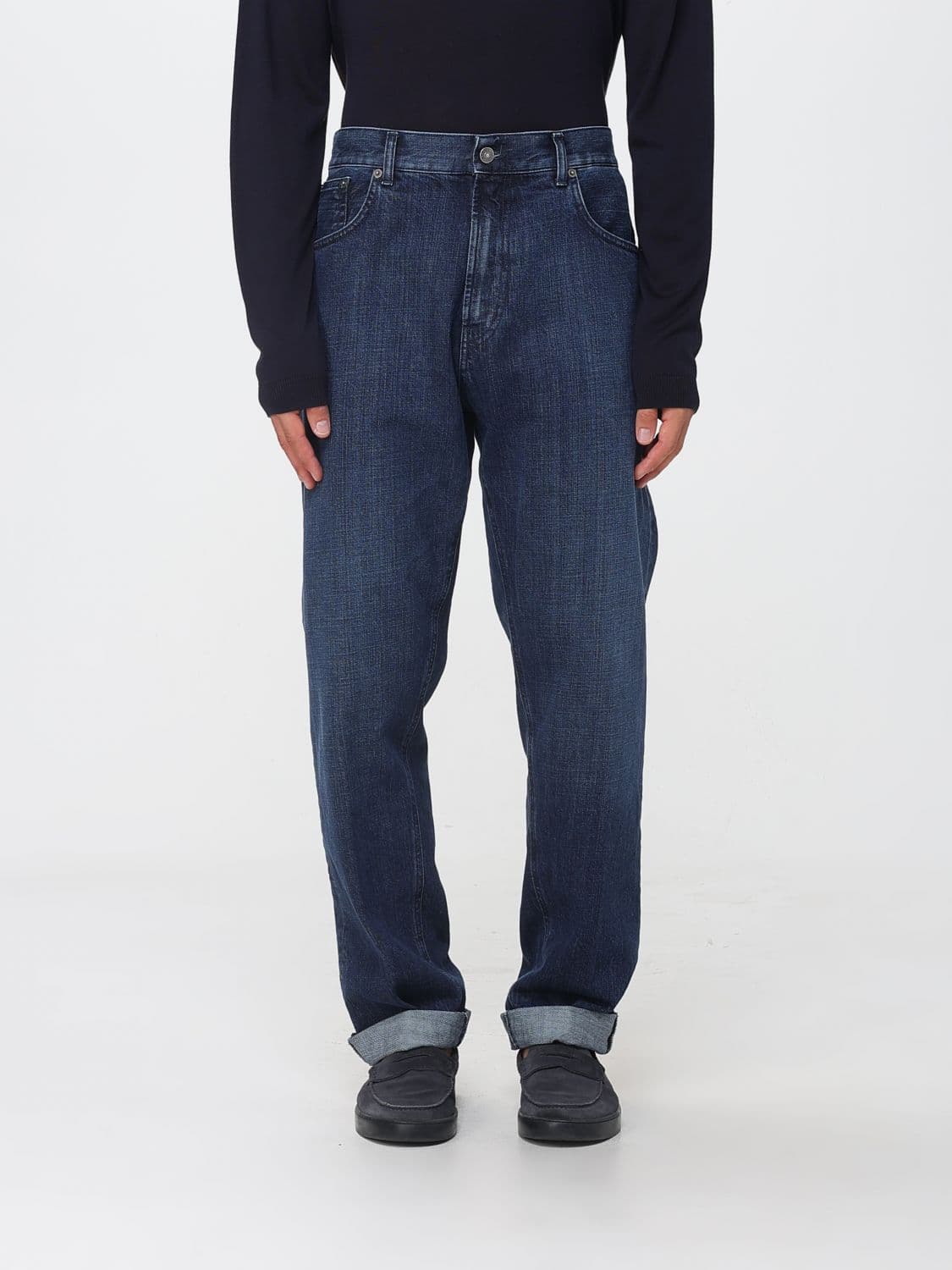 Dondup Ervin Regular Fit Five-Pocket Jeans in Vintage Cotton Denim