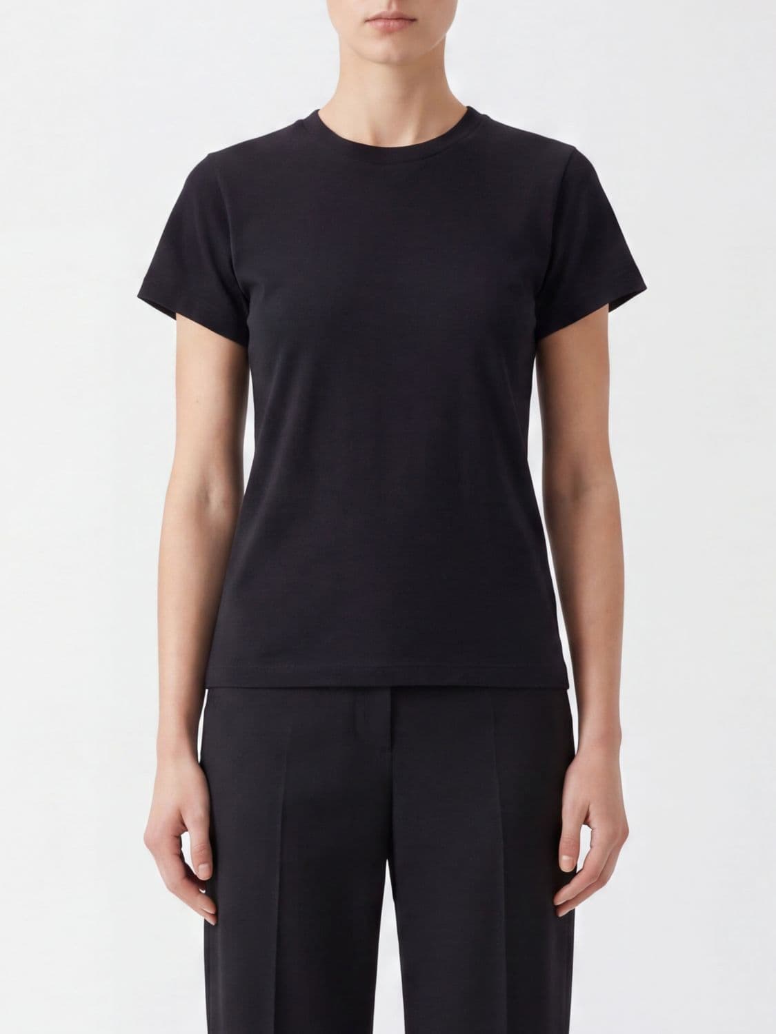 The Row Cotton Crewneck Short-Sleeve T-Shirt