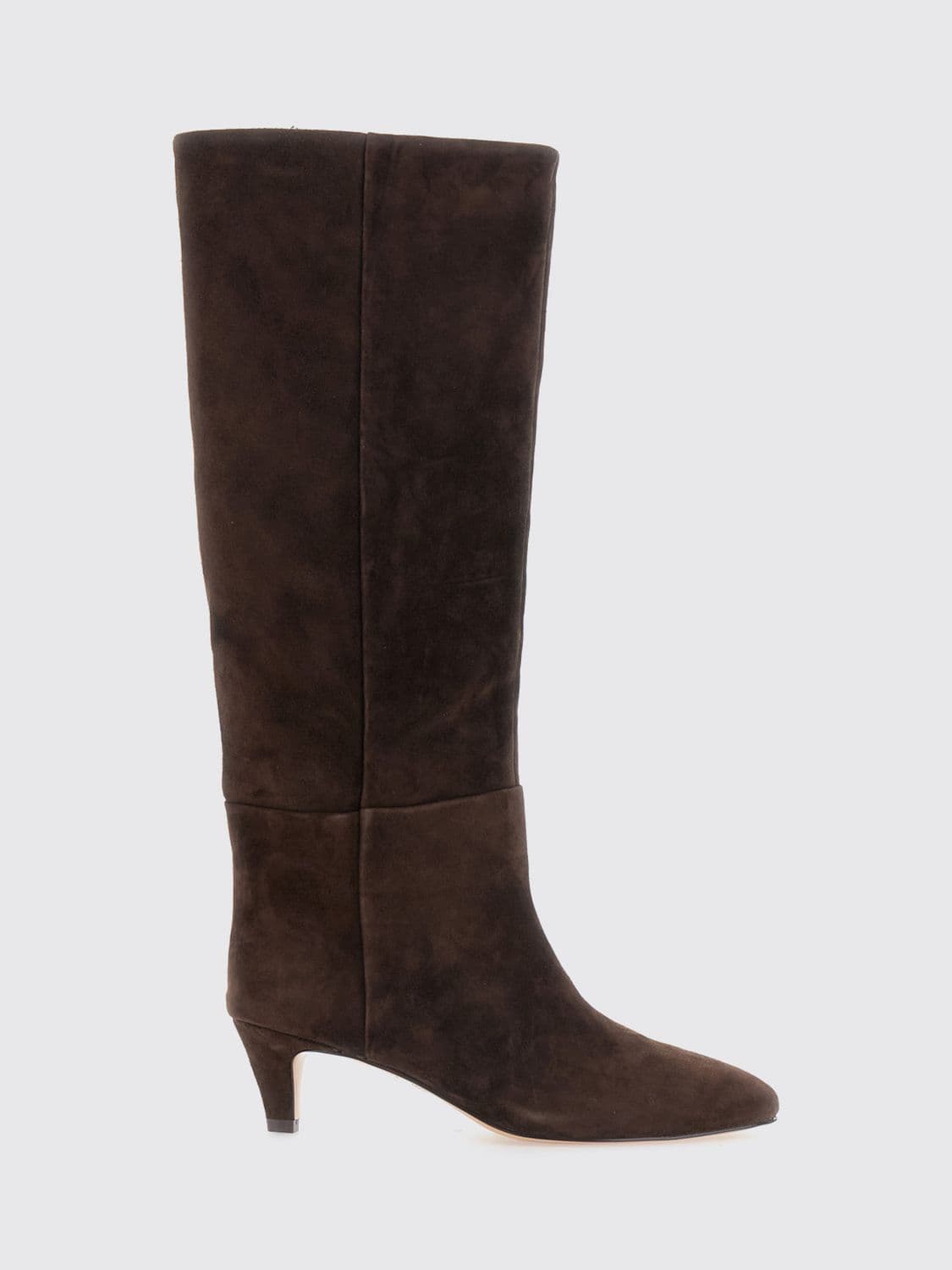 Twinset Suede Knee-High Boots with Medium Stiletto Heel