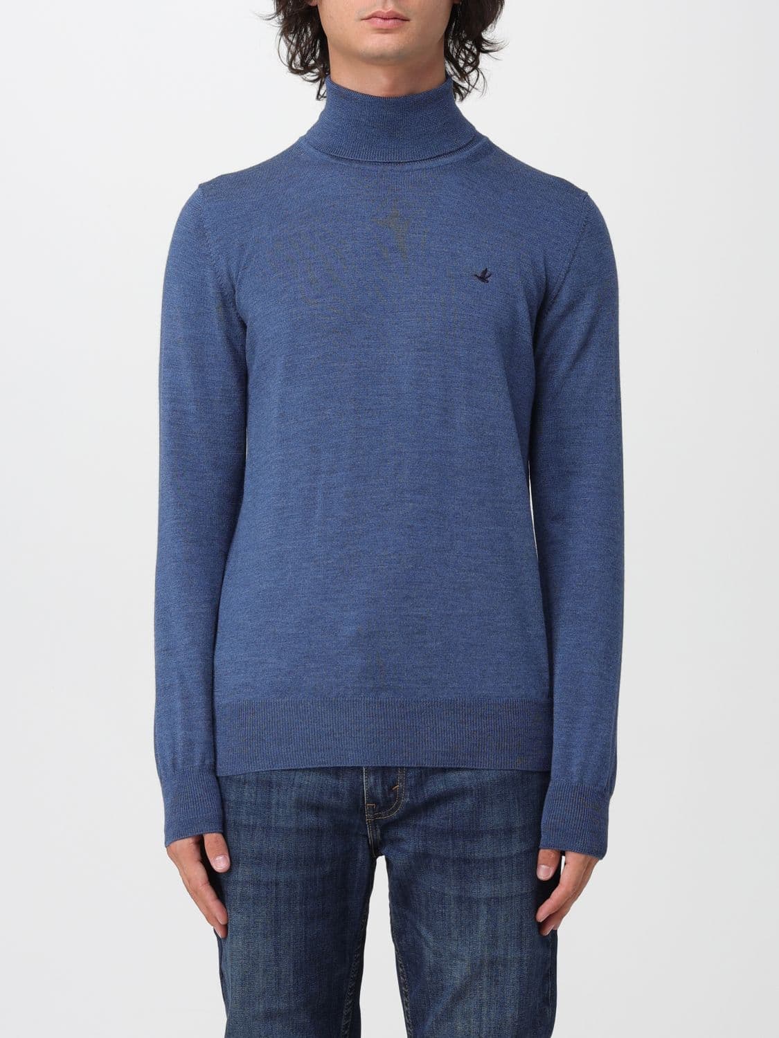 Brooksfield Basic Slim Fit Wool Turtleneck Jumper with Ribbed Trims