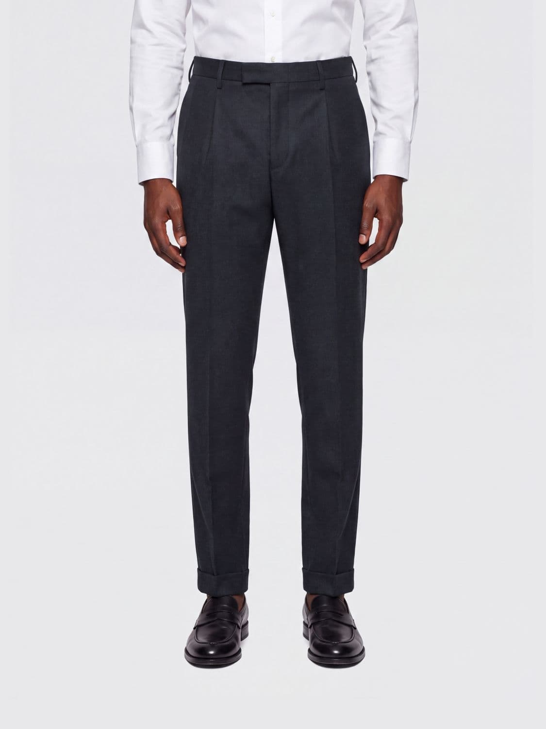 Pt Torino Master Slim Fit Pleated Wool Blend Tailored Trousers