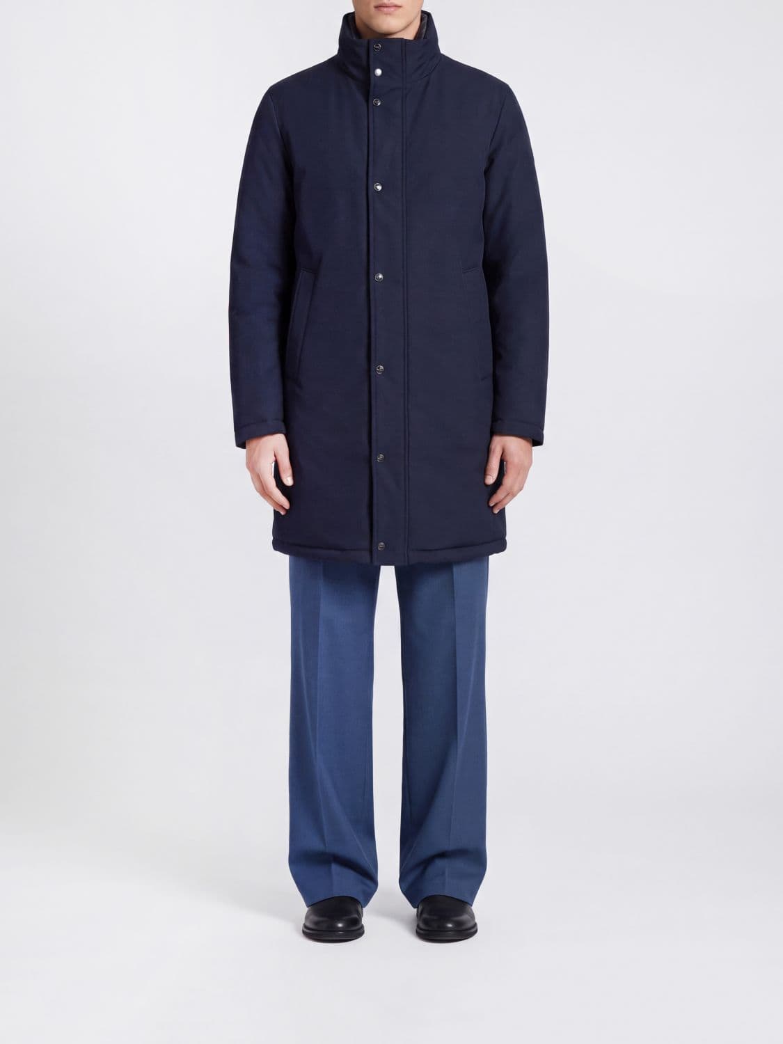 Herno Double-Layer Down-Padded Single-Breasted Coat