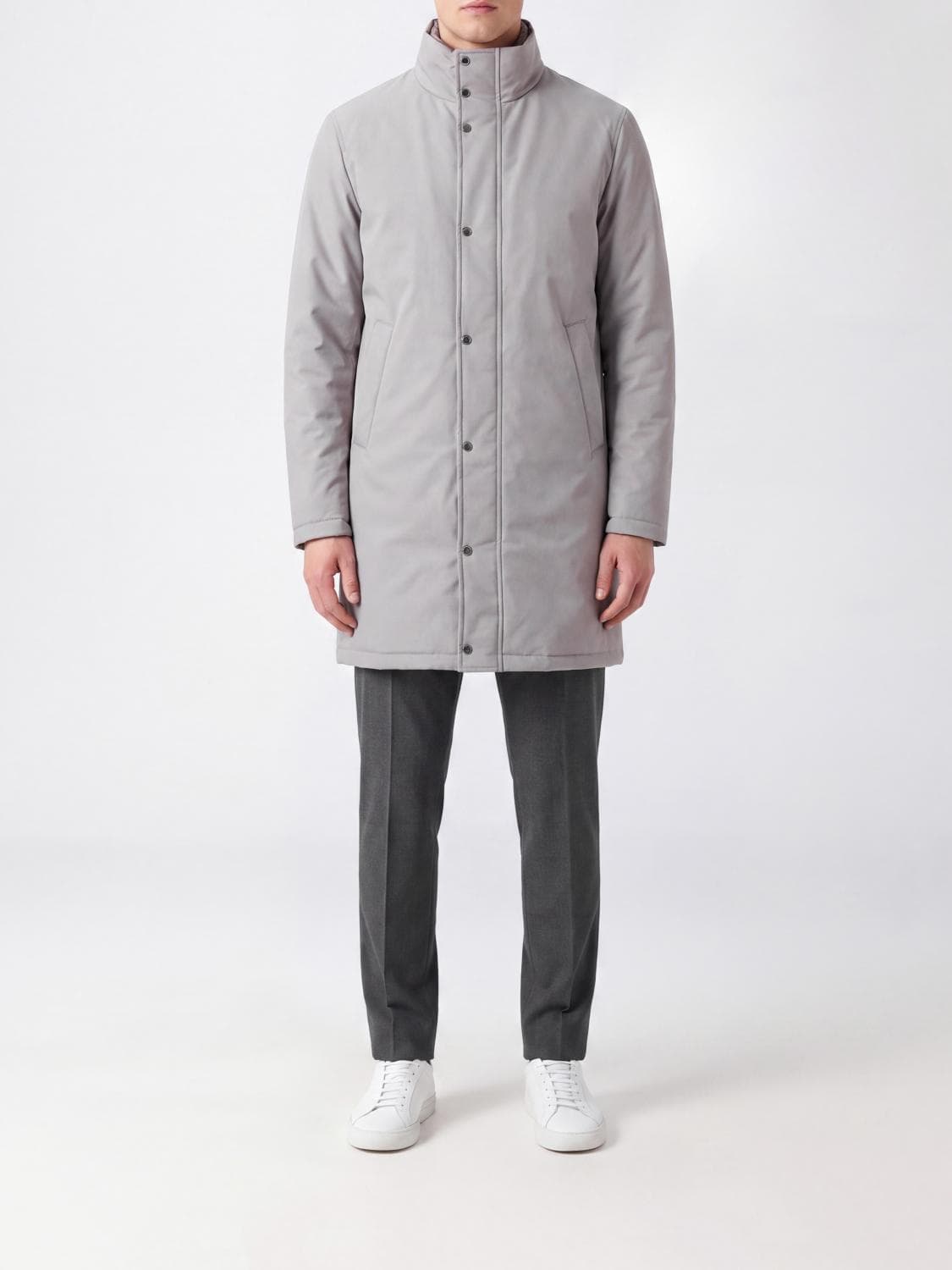 Herno Double-Layer Down-Padded Single-Breasted Coat