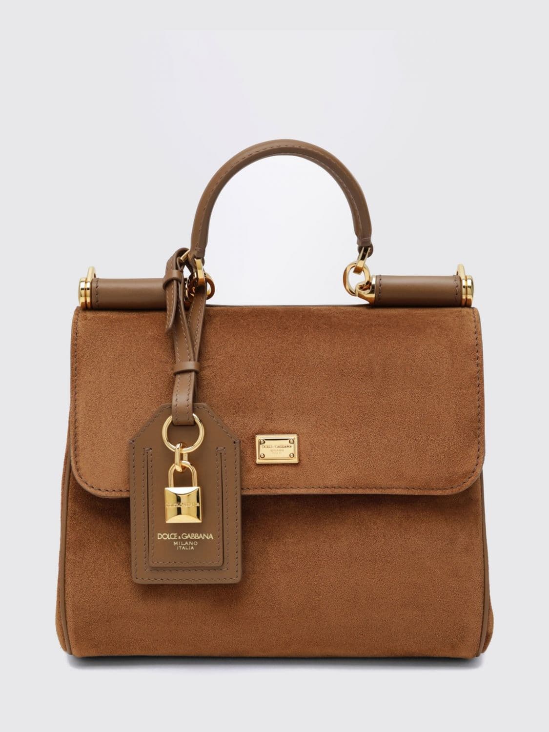 Dolce & Gabbana My Sicily Small Leather Handbag with Removable Shoulder Strap