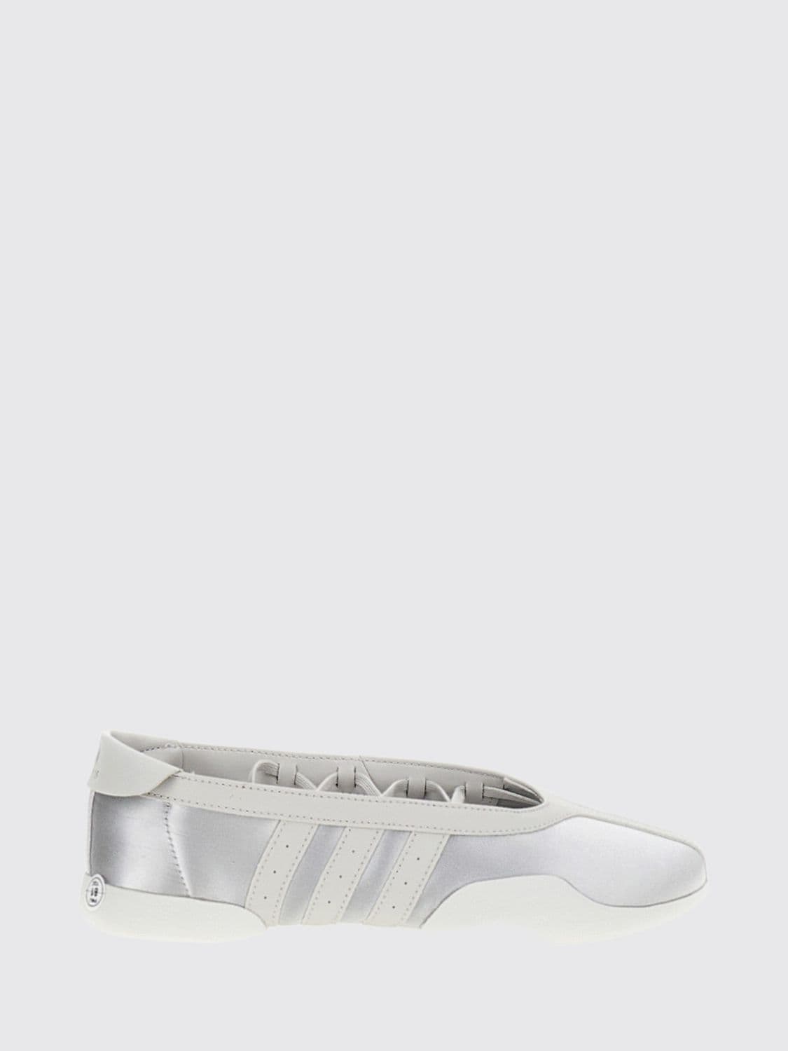 Adidas Originals Taekwondo Mei Satin Ballet Flats with Tie-Up Ribbons and 3-Stripes Logo