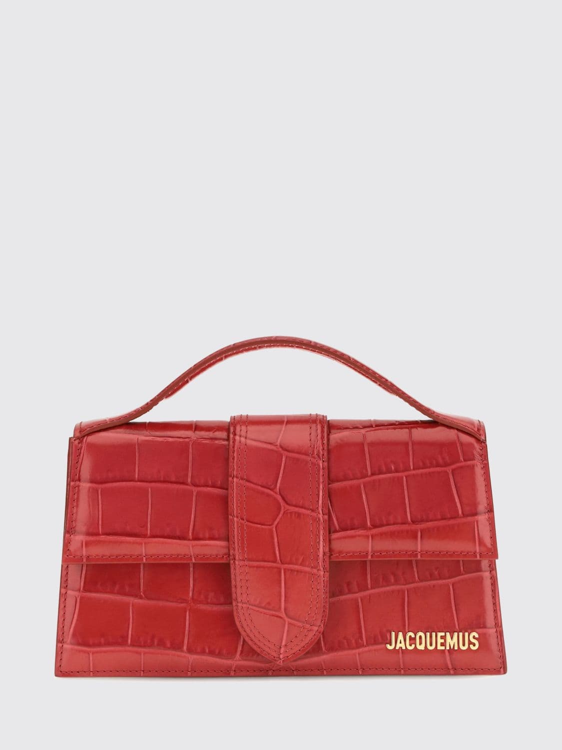 Jacquemus Le Grand Bambino Croc-Effect Calfskin Leather Bag