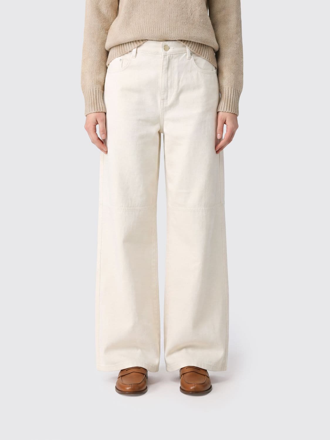 's Max Mara High-Waisted Wide-Leg Jeans in Stretch Cotton Denim
