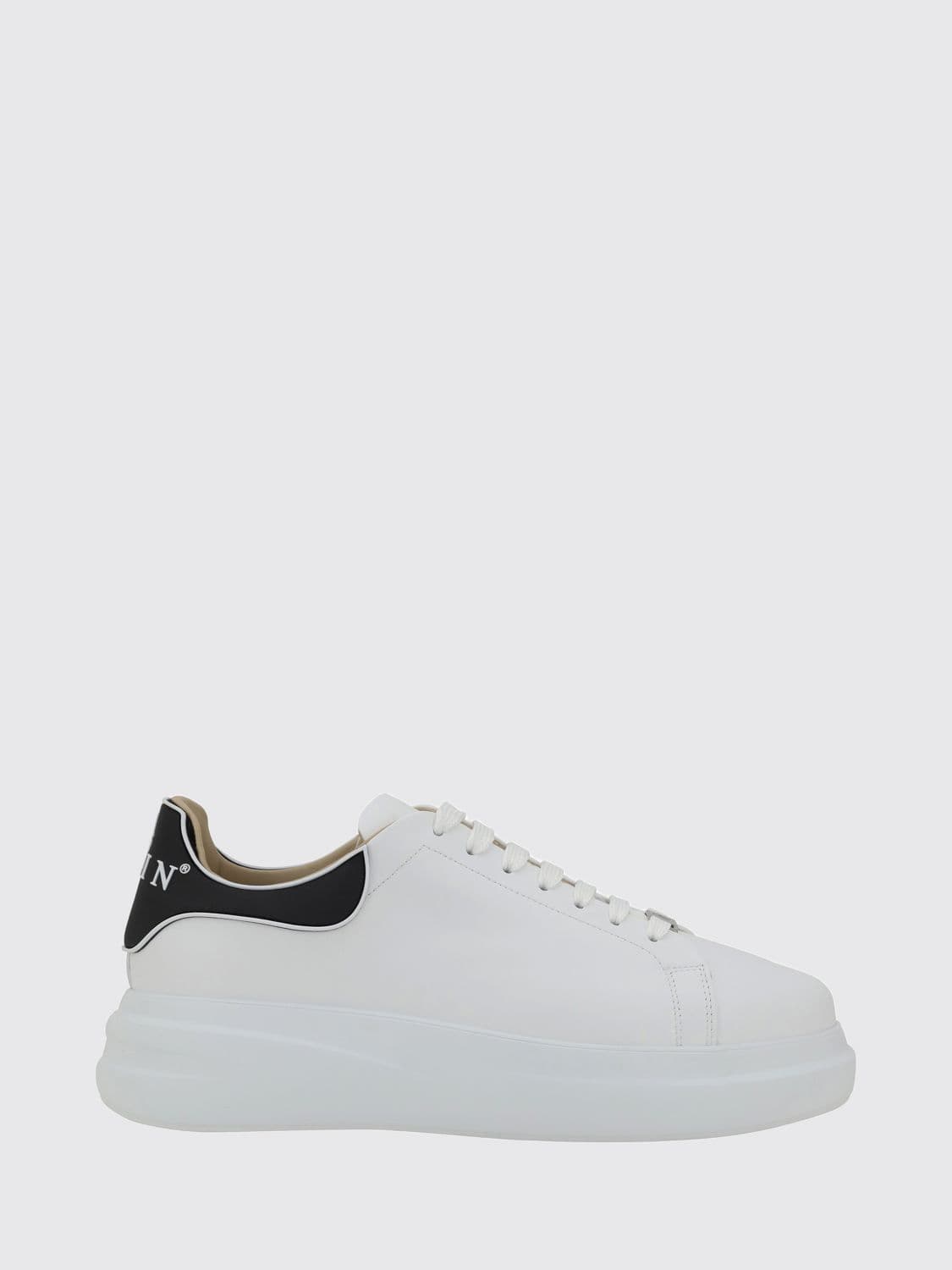 Philipp Plein Low Top Sneakers in Calf Leather with Contrasting Logo · 44