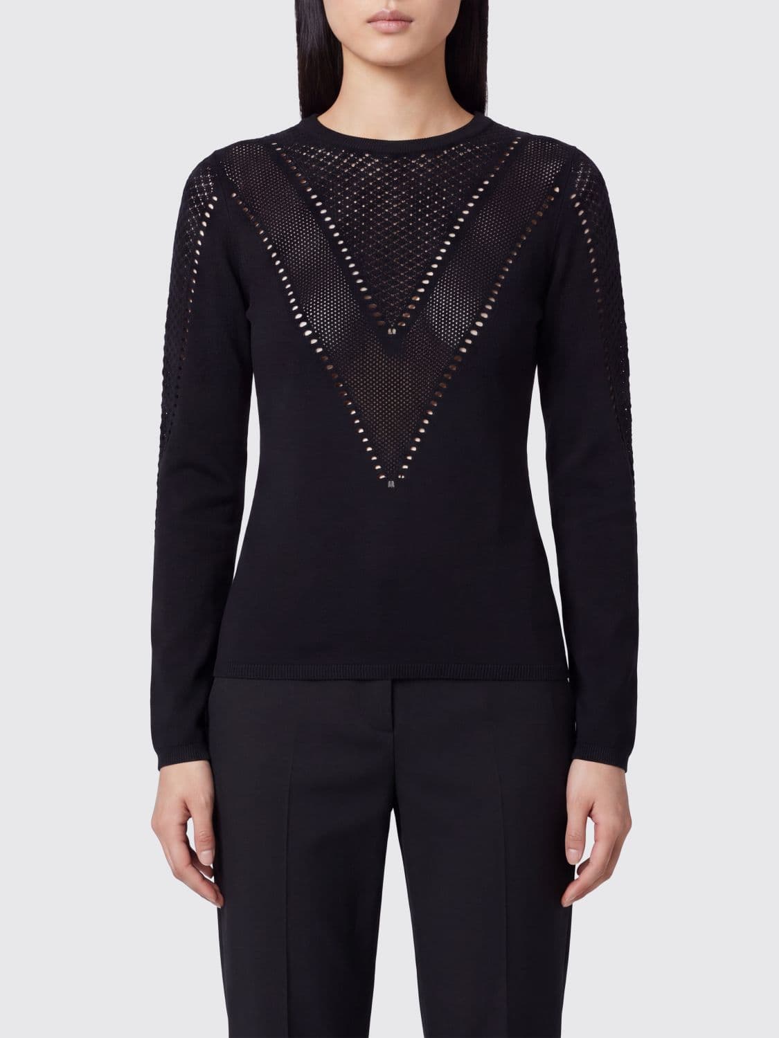 Liu Jo Slim Fit Open-Knit Jumper in a Viscose Blend