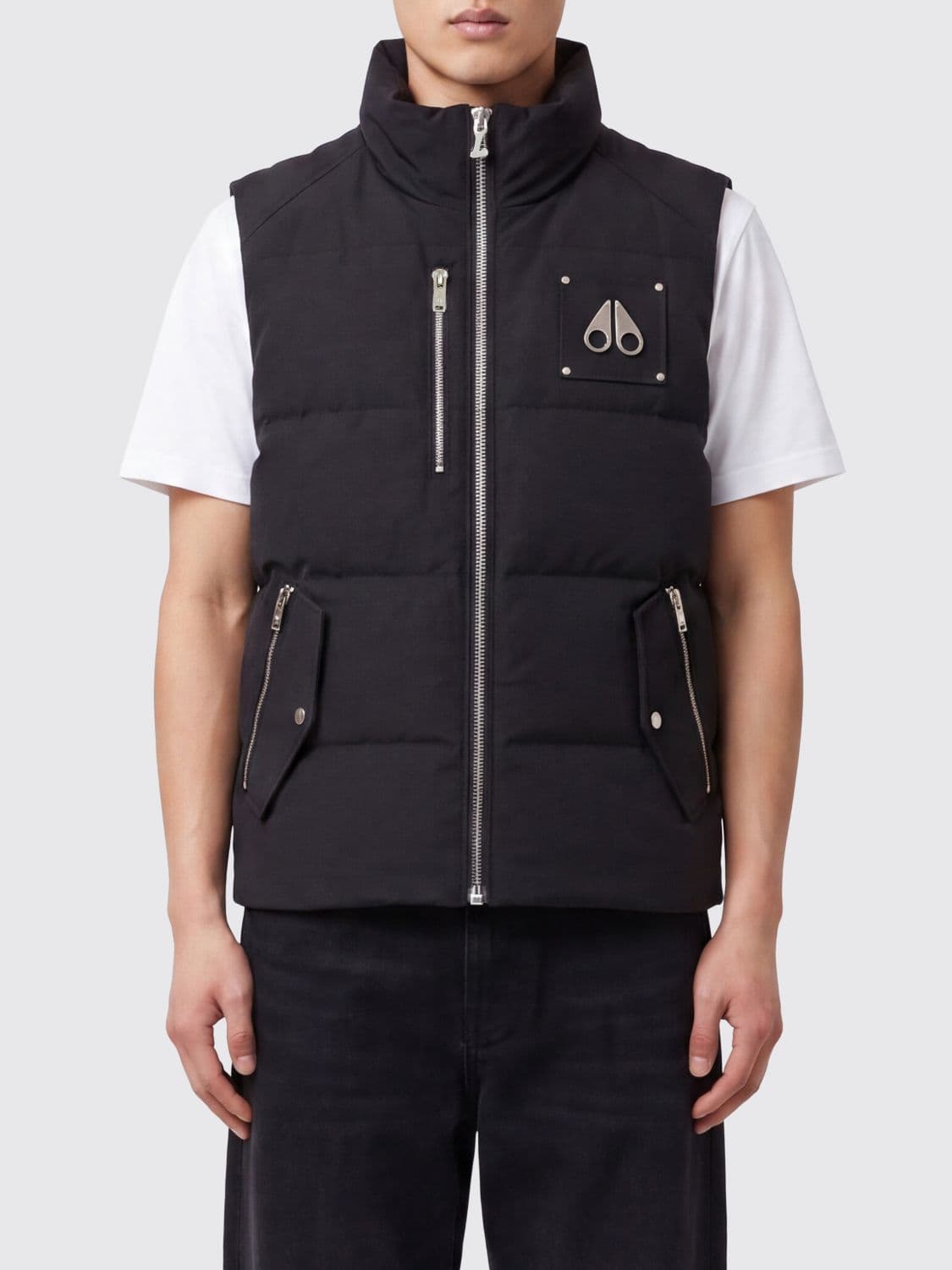 Moose Knuckles Padded High-Neck Vest in Recycled Nylon