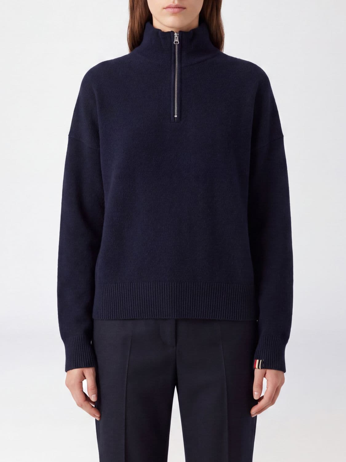 Extreme Cashmere Half-Zip Turtleneck Sweater in Cashmere-Blend
