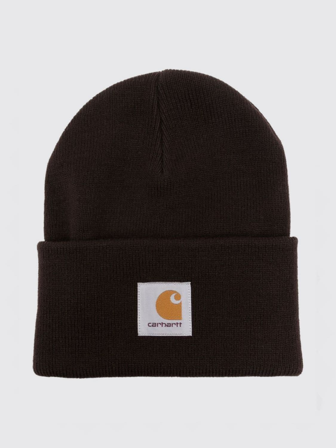 Carhartt Wip Acrylic Beanie Hat with Embroidered Logo and Turn-Up · OS