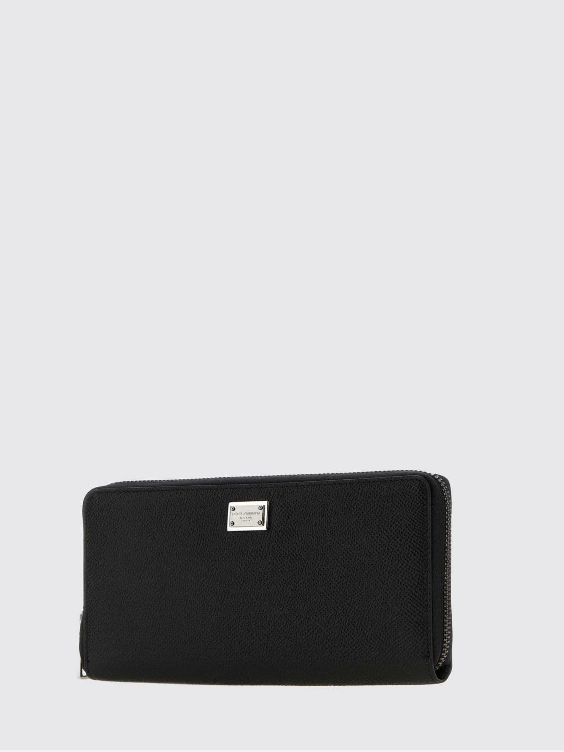 Dolce & Gabbana Calfskin Continental Zip Wallet with Logo · OS