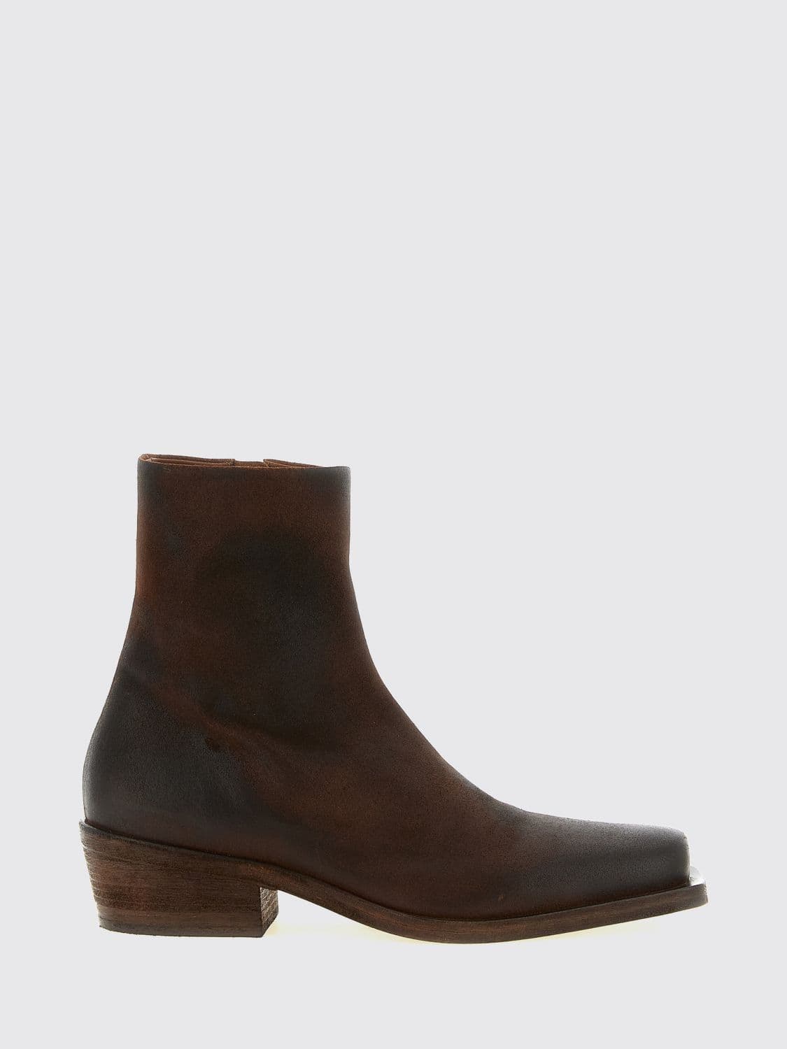 Marsèll Suede Calfskin Western Boots with Square Toe