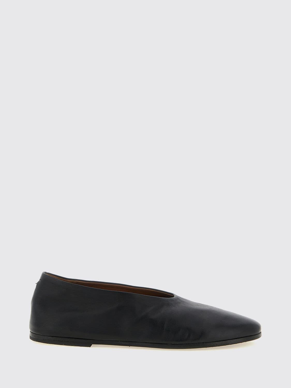Marsèll Coltellaccio Smooth Calf Leather Ballet Flats with Leather Sole