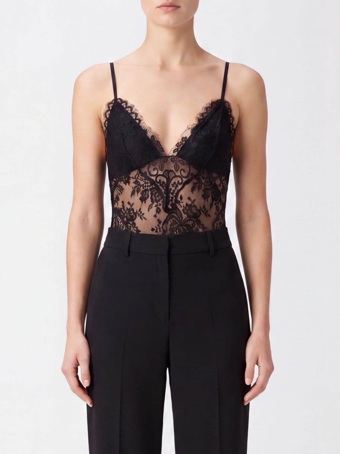 Zimmermann Slim Fit Sheer Lace Evening Top with Off-the-Shoulder Design