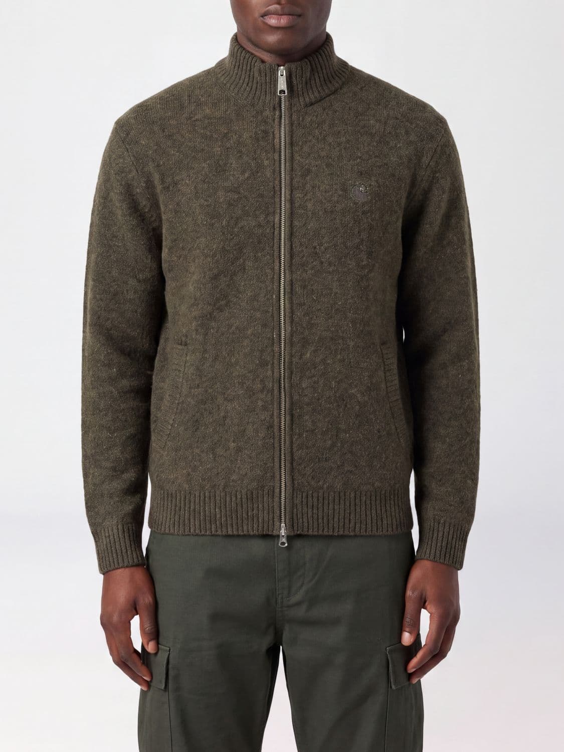 Carhartt Wip Curtis Wool Blend Turtleneck Zip-Up Cardigan