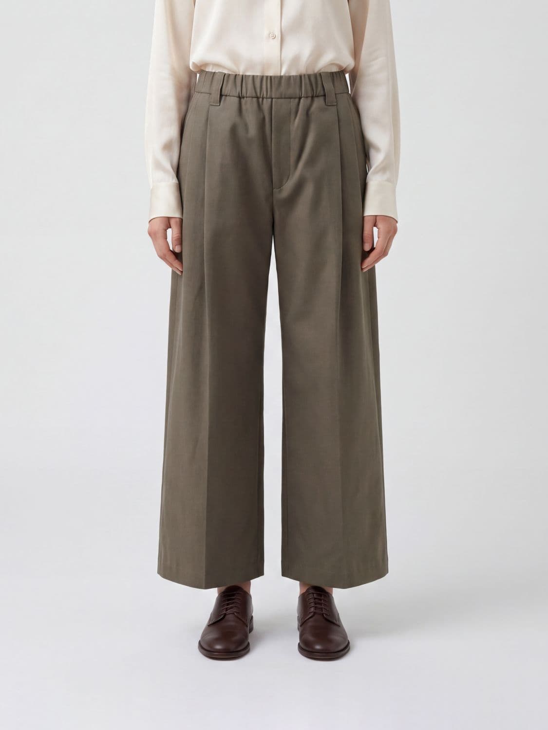 Brunello Cucinelli Cotton Palazzo Trousers with Monili