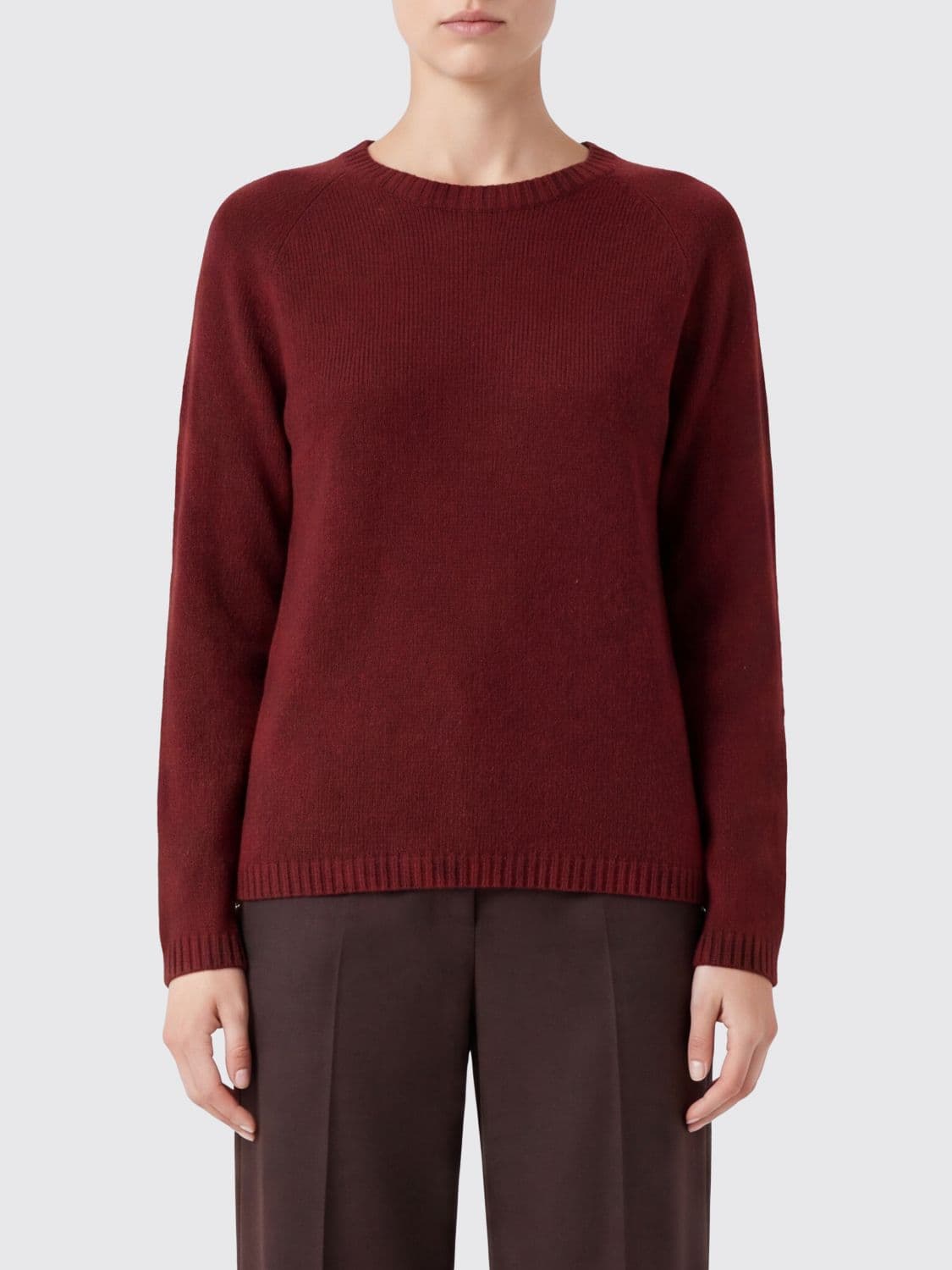 's Max Mara Wool and Cashmere Blend Crewneck Jumper with Long Sleeves
