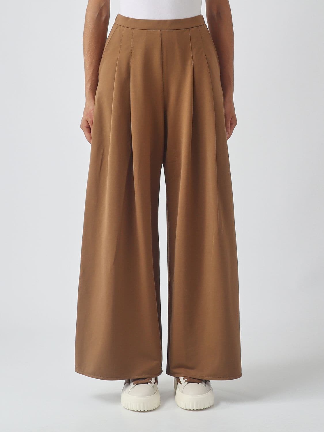 Mm Max Mara High-Waisted Jersey Palazzo Trousers