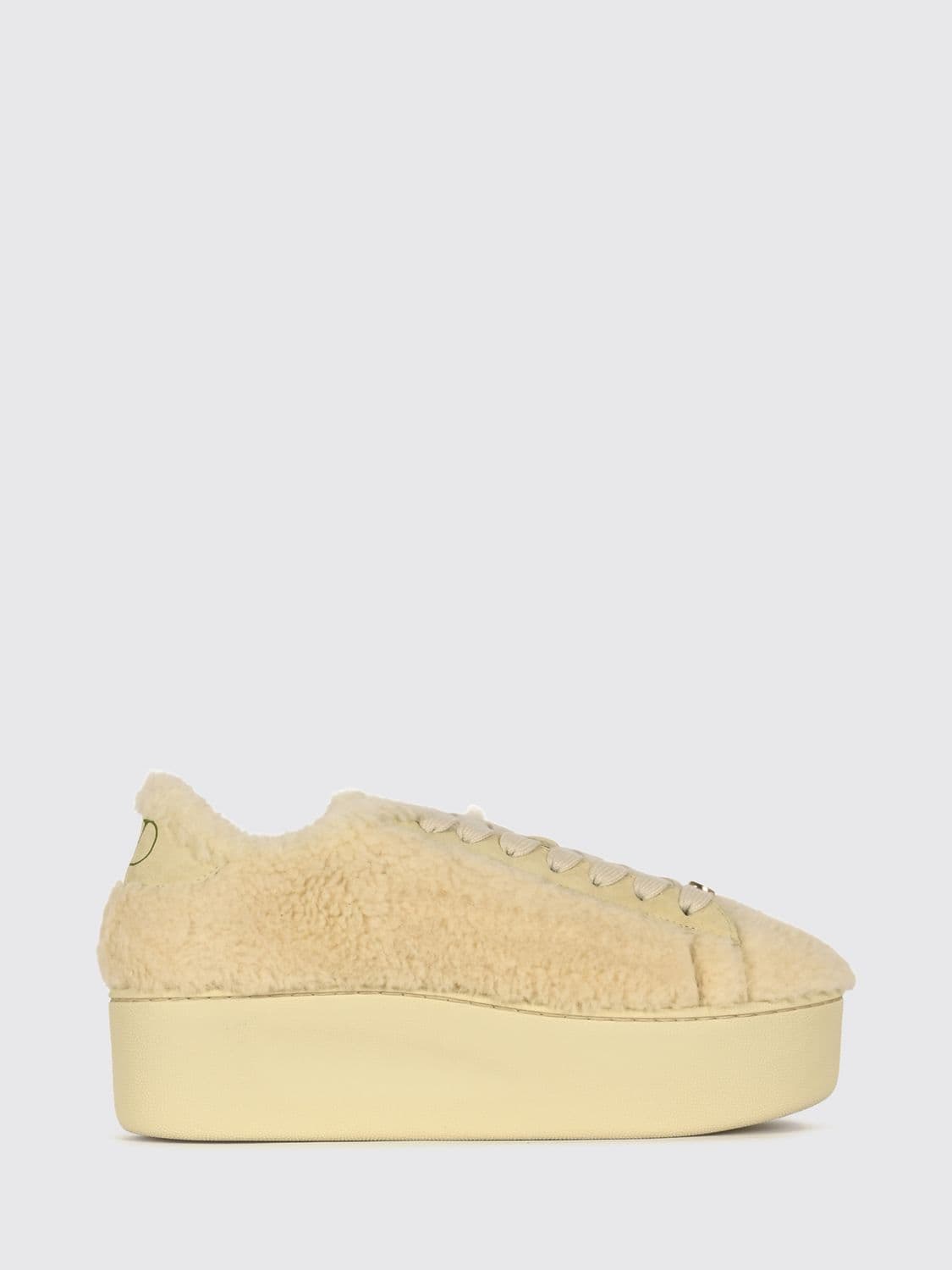 Valentino Garavani Shearling Platform Sneakers with VLogo Signature · 38½