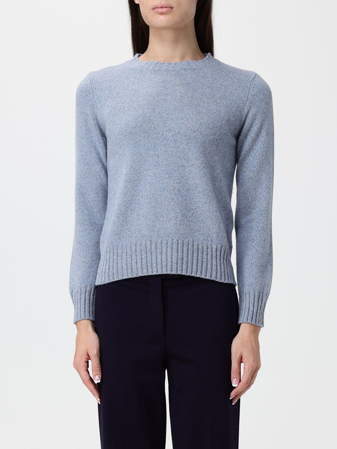 Kangra Wool Crewneck Jumper with Ribbed Trims