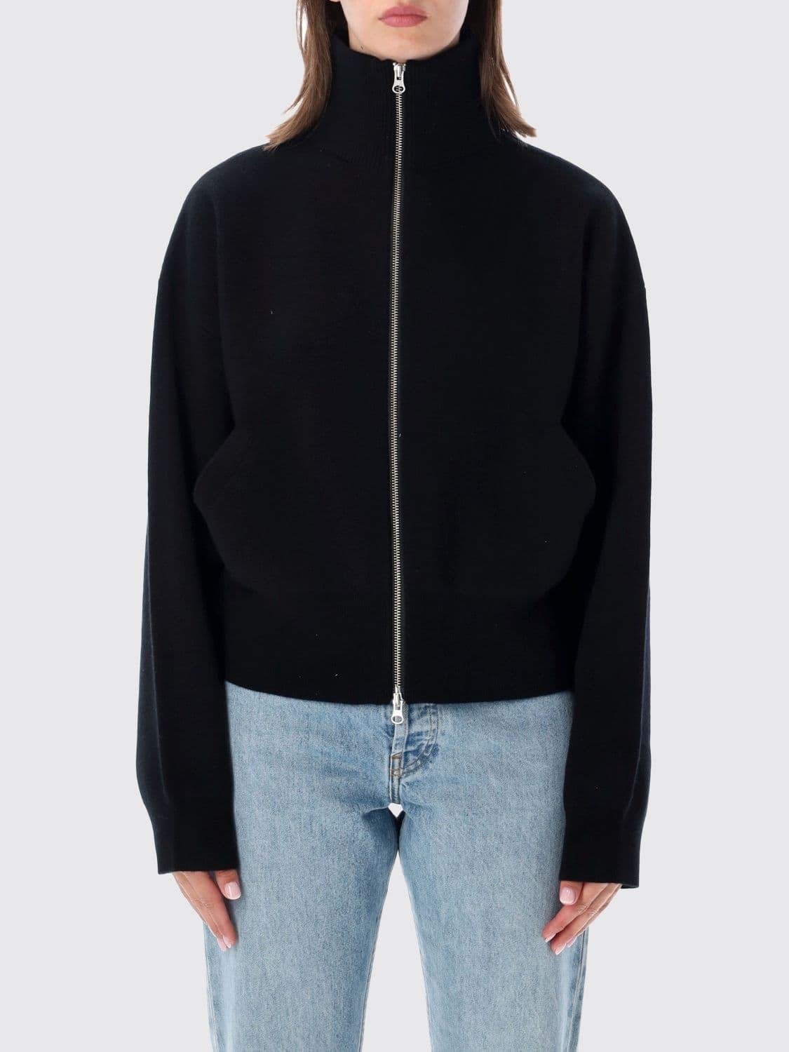 Extreme Cashmere 100% Cashmere Turtleneck Zip Cardigan · OS