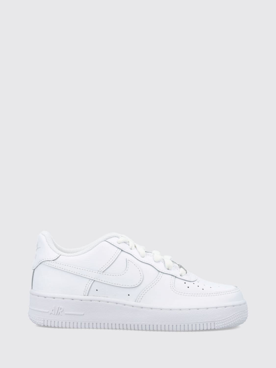 Nike Air Force 1 '07 Leather Sneakers with Swoosh Logo and Perforated Toe