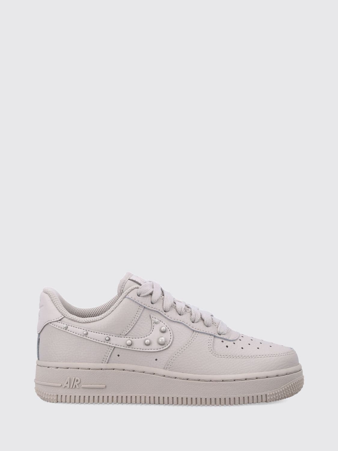 Nike Air Force 1 '07 Leather Sneakers with Faux Pearls and Embroidery
