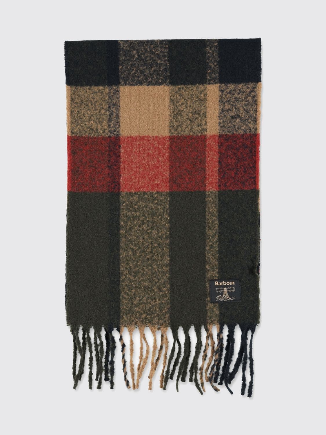 Barbour Westerdale Tartan Scarf with Fringed Edges · OS