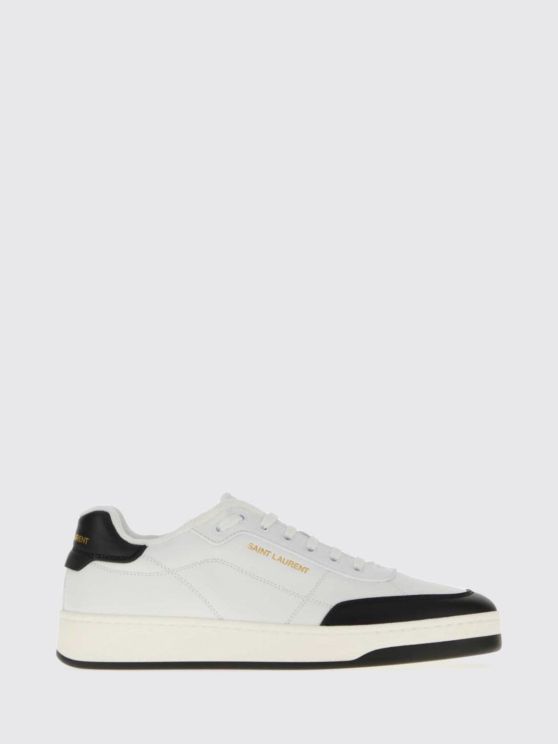 Saint Laurent SL/61 Bicolor Smooth Calfskin Low-Top Sneakers