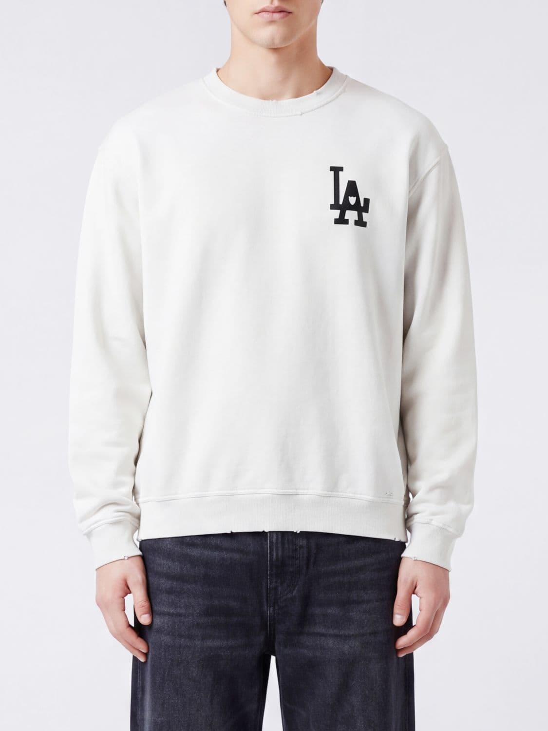 Htc Los Angeles Relaxed Fit Contrast Logo Cotton Sweatshirt