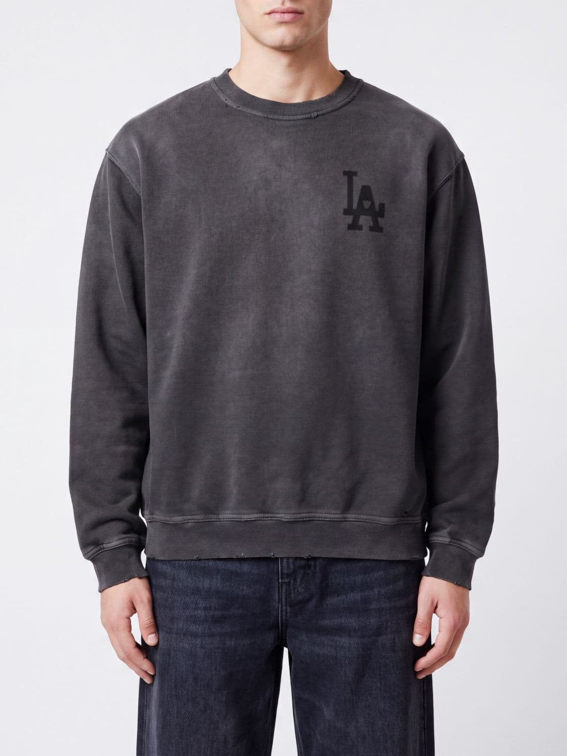 Htc Los Angeles Relaxed Fit Contrast Logo Cotton Sweatshirt