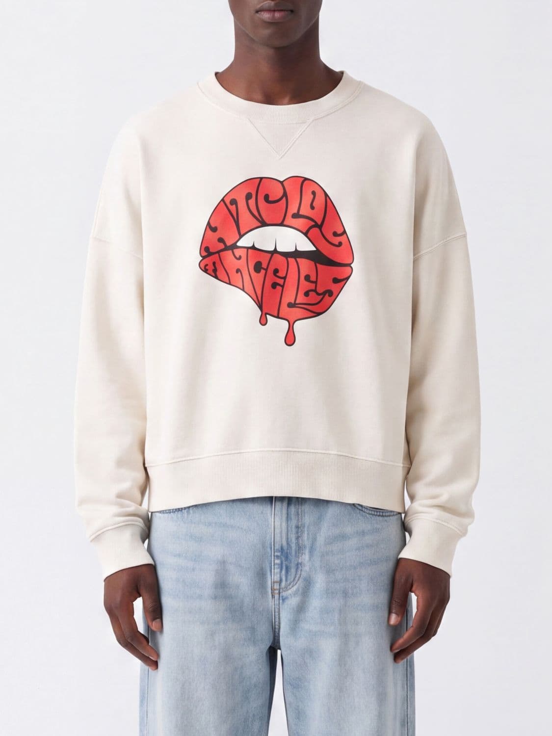 Htc Los Angeles Relaxed Fit Graphic Print Cotton Sweatshirt