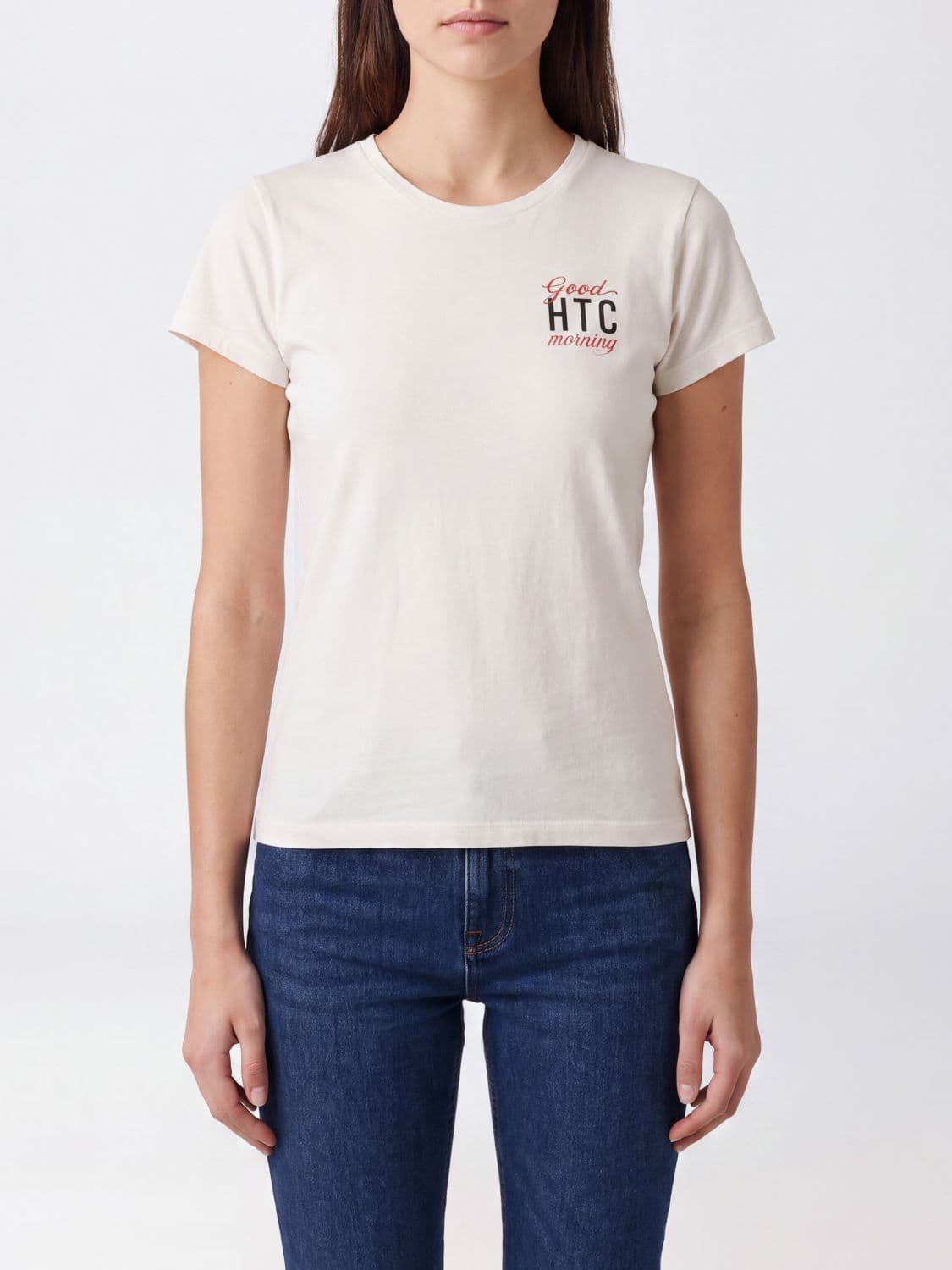 Htc Los Angeles Slim Fit Contrast Logo Cotton T-shirt